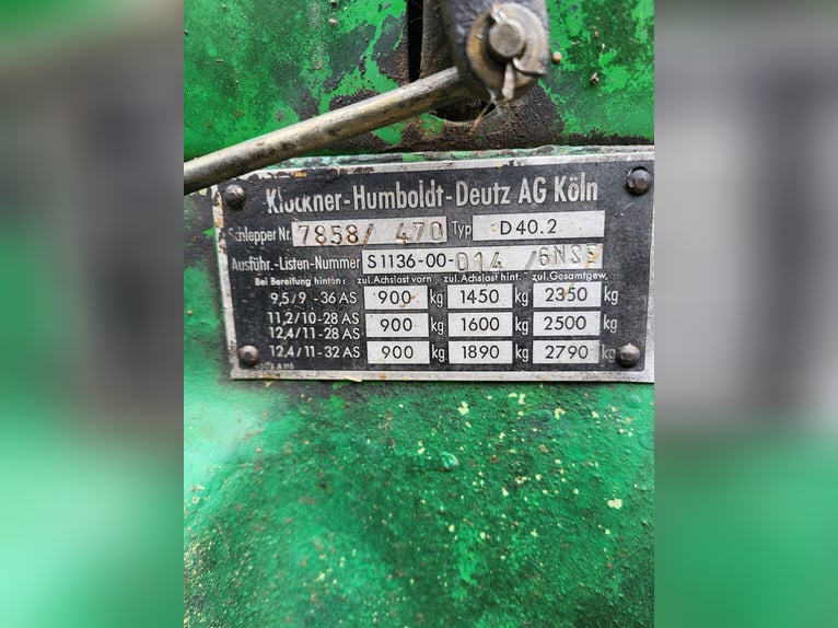 Tractor Deutz D 40.2 with rear hydraulic system