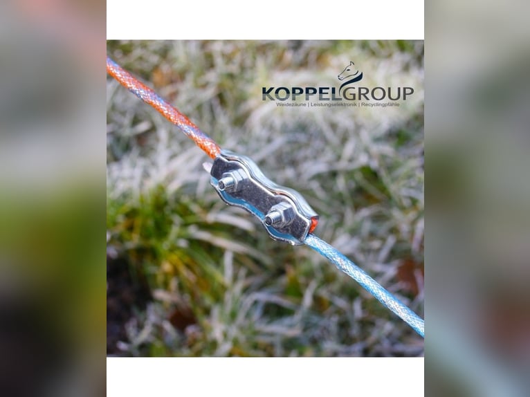 Cuerda de cercado premium de 6 mm para caballos, 500 m, color naranja