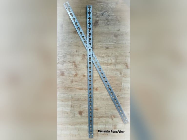 12 Stück Lochschiene Hindernisschiene Schlüssellochschiene Metall 150cm