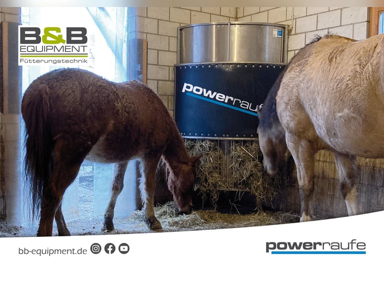 New time-controlled hay rack – the Power Rake with capacity for up to 30 kg of hay, optionally with 