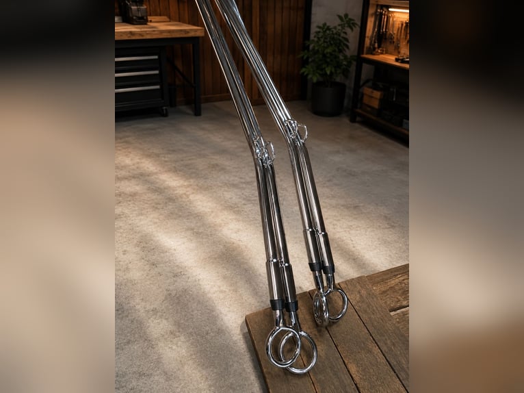 Rigid telescopic inox stirrups