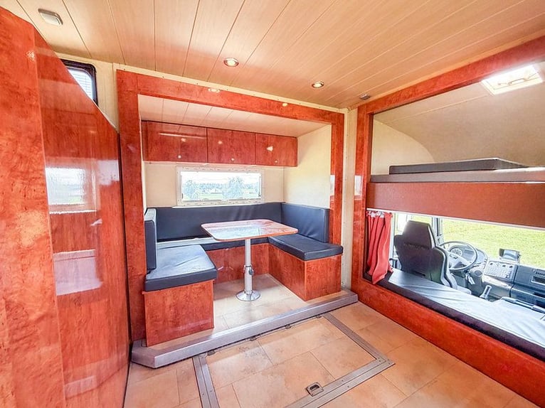 MAN TGM 18.240 horse transporter with living compartment and POP Out, suitable for 6 horses, livesto