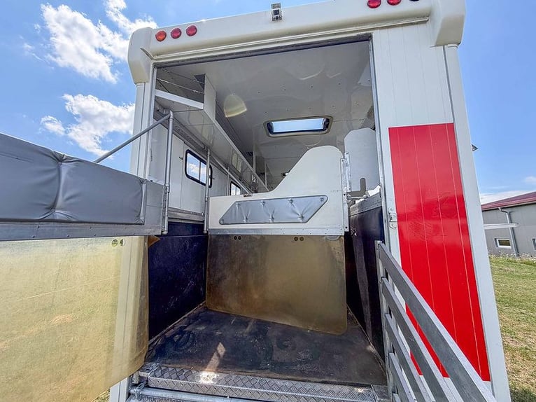 MAN TGM 18.240 horse transporter with living compartment and POP Out, suitable for 6 horses, livesto
