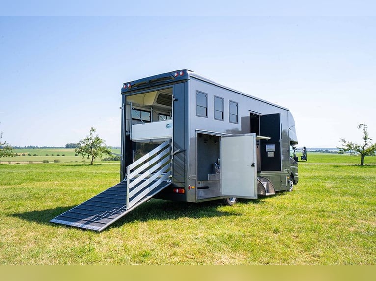 Mercedes-Benz Horse Transporter Fuso POP-Out, 3 Seats, Mobile Home, Livestock Transporter, Automatic