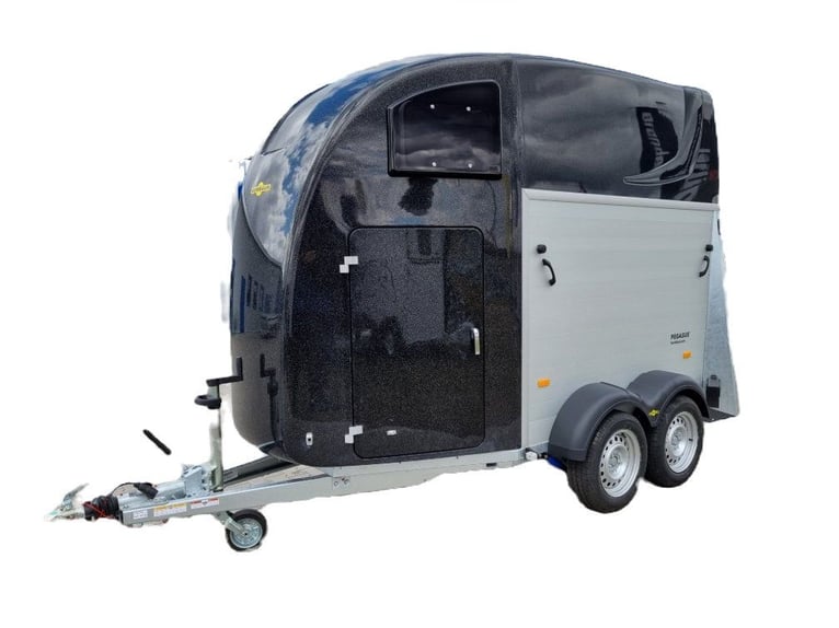Humbaur Pegasus 2400 Trailer – Double Horse – Premium Polyester, Sage Green