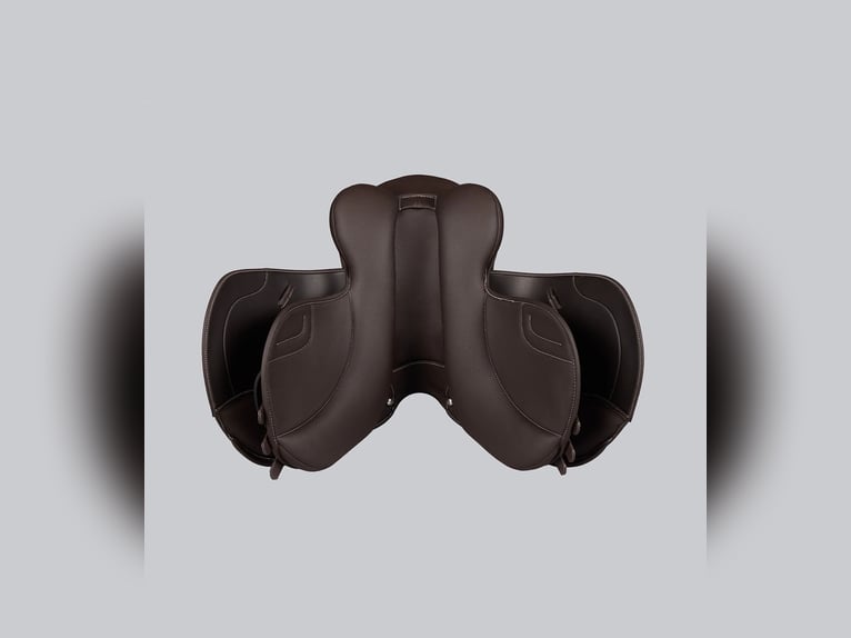 Biarritz Synthetic Pony GP/Jump Saddle Dark Havana