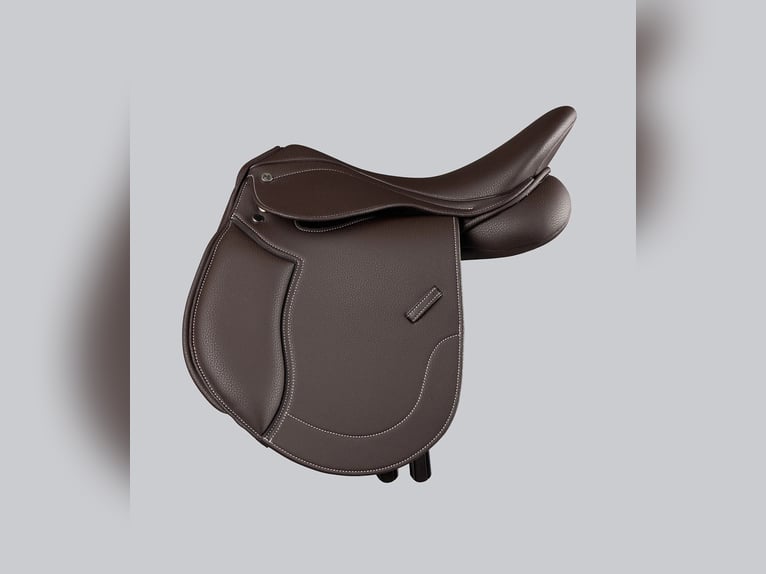 Biarritz Synthetic Pony GP/Jump Saddle Dark Havana