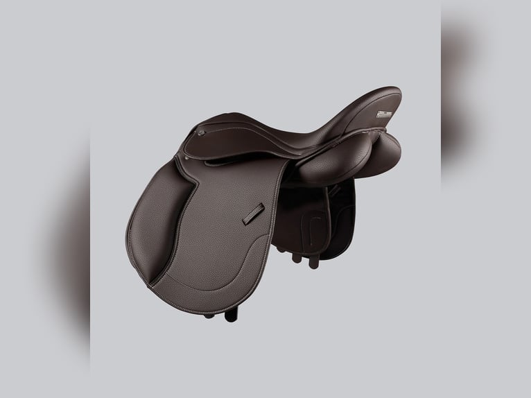 Biarritz Synthetic Pony GP/Jump Saddle Dark Havana