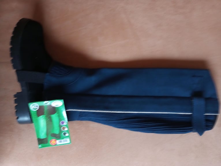 Reitchapsletten schwarz 39/40 Wildleder und blau neu !
