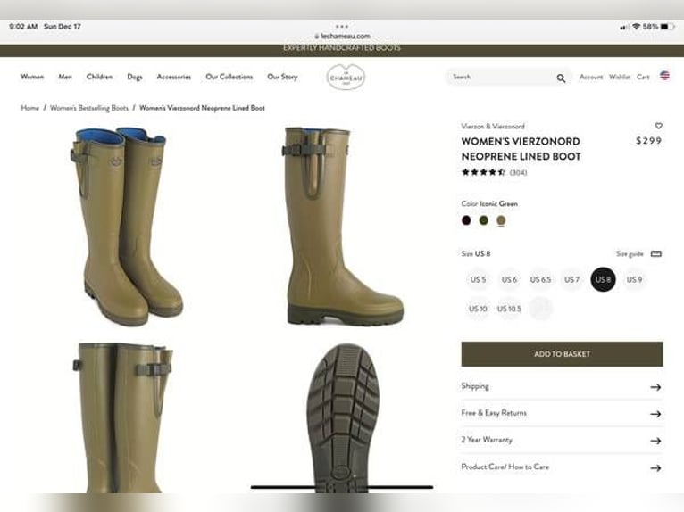 *NEW* Le Chameau Neoprene Lined Boot - women’s 40/US 8