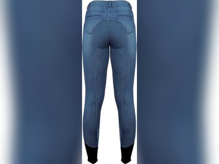 Damen- Jeansreithose "Kimberly", Top-Grip Vollbesatz, elastischer Beinabschluss