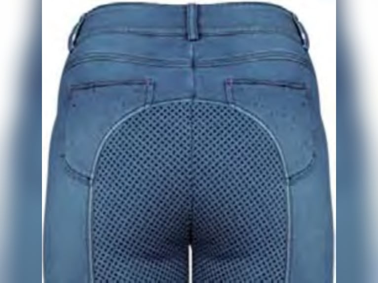 Damen- Jeansreithose "Kimberly", Top-Grip Vollbesatz, elastischer Beinabschluss