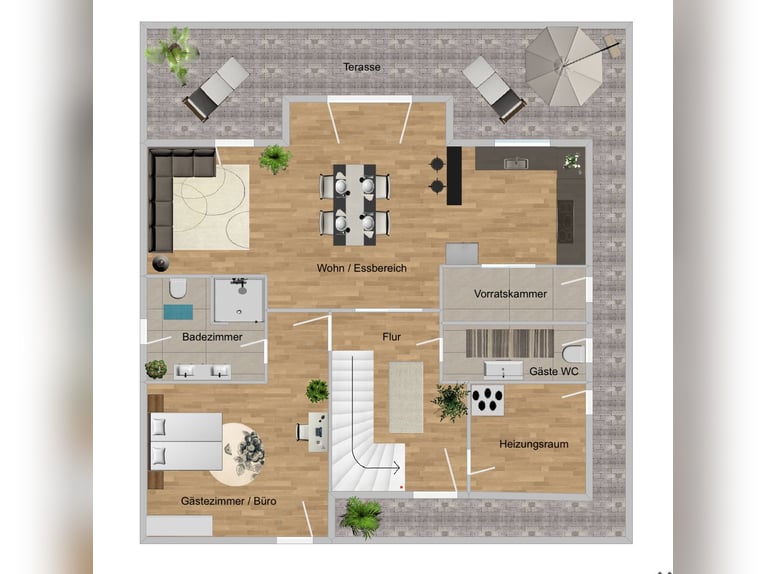 Equestrian farm for sale in the Kitzingen district featuring a modern residential building from 2019