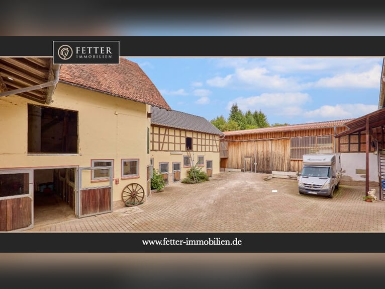 Pferdeimmobilie in Hessen – charmantes Fachwerkensemble mit Reithalle in Groß-Bieberau!