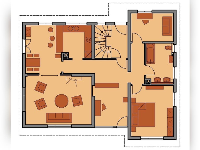Residential property with a small open stable