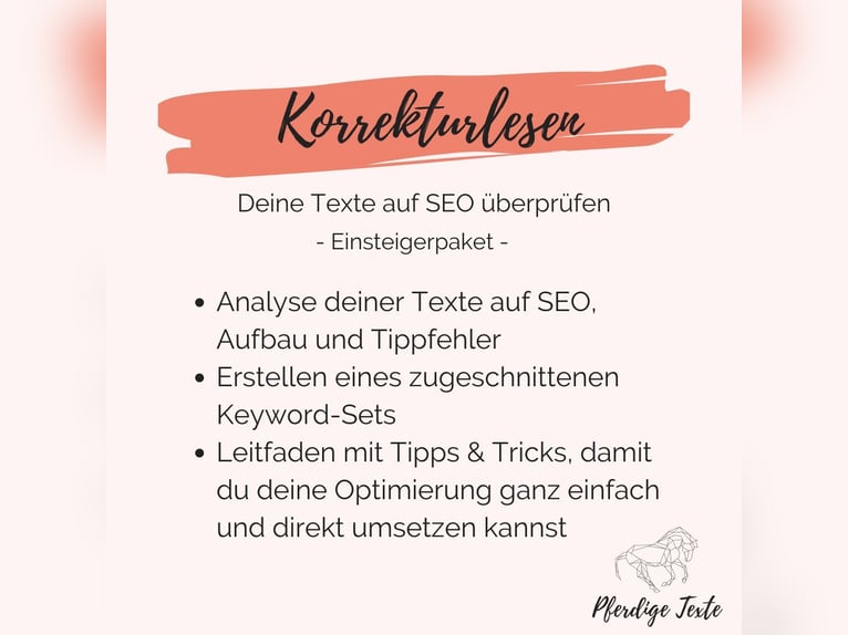 Die SEO-Texterin für dein Pferdebusiness - Websitetexte, Blogartikel, Korrekturlesen