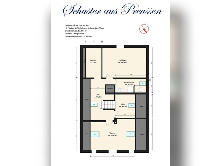 Schuster aus Preussen - Famoses Landhaus für den Pferdefreund - 1,7 ha Grundstück in malerischen Ort