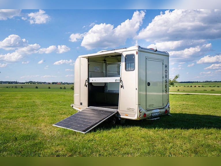 Pferdeanhänger 2 Rampen Klima im Pferdeabteil Solar Autark Hengst Trailer Pferdetransporter