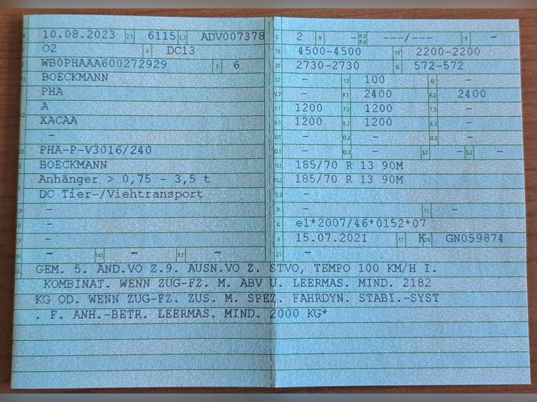 2-Pferdeanhänger Böckmann