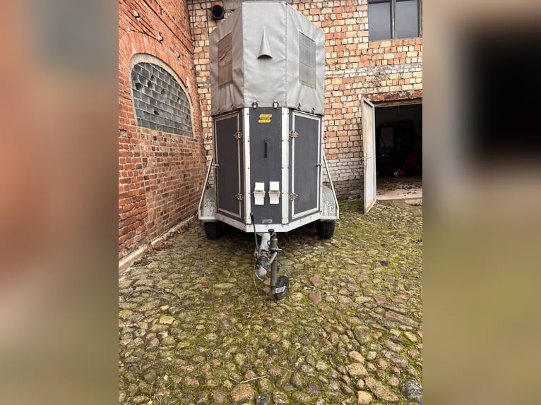 grauer Einzelpferdeanhänger