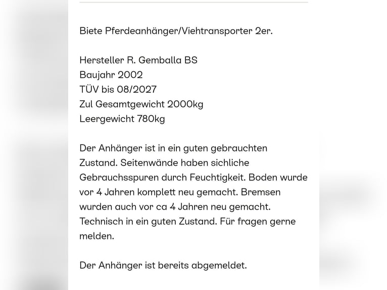 Pferdeanhänger von Gemballa