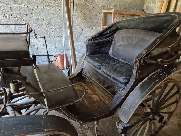 Historische Kutsche, 2 Spanner mit Verdeck