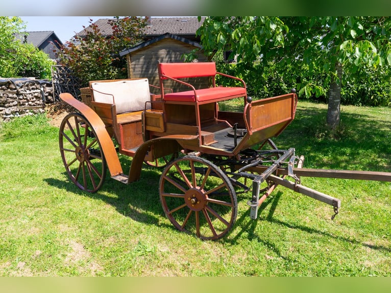 Jagdwagen, offene naturholzfarbende Kutsche,  Hochzeitskutsche
