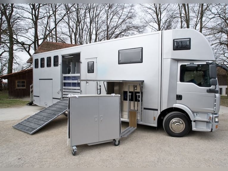 MAN 15.280 Gimmel 5 Pferdetransporter Wohnung WC Dusche LKW