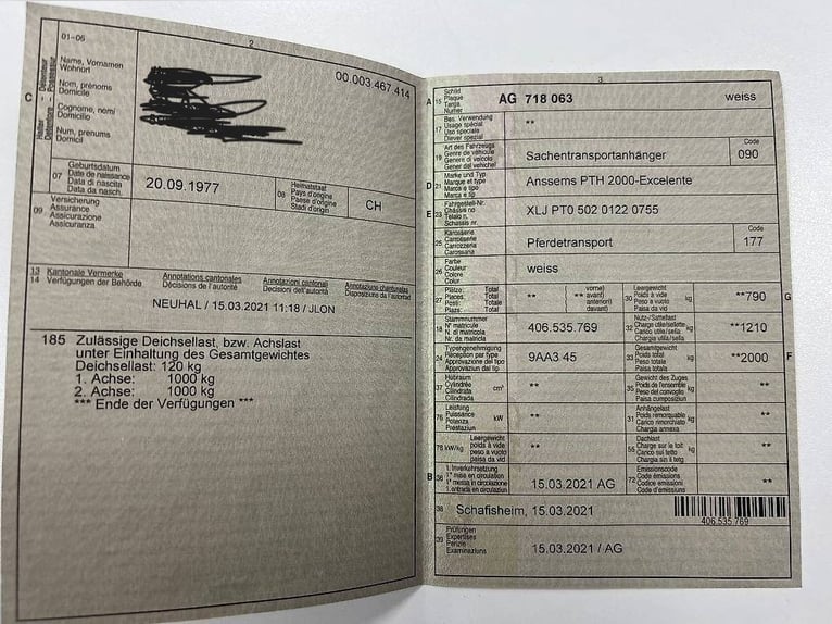 Zu verkaufen: 2er Pferdeanhänger Anssems PTH 2000 Excelente (Jg. 2020)
