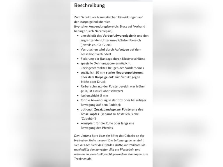 TSM-vet Reha Polsterbandagen Vorderfusswurzelgelenk re+li
