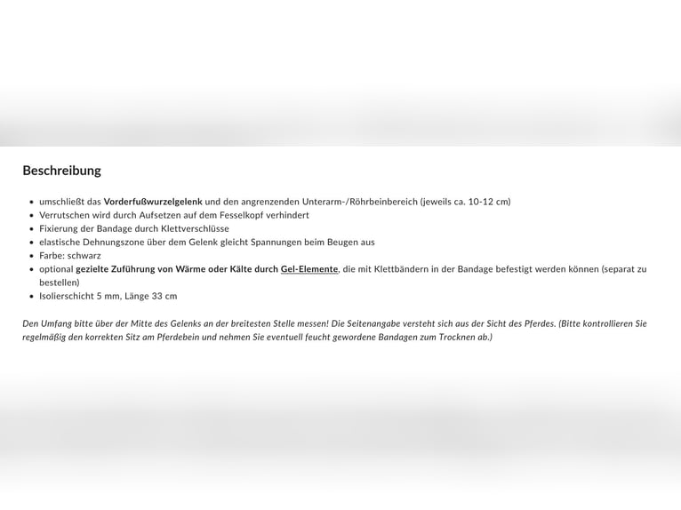 TSM-vet Reha Polsterbandagen Vorderfusswurzelgelenk re+li