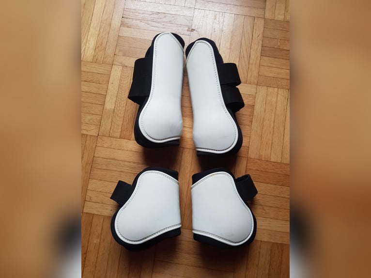 Gamaschen Set vorn und hinten Gr VB weiß/schwarz HKM