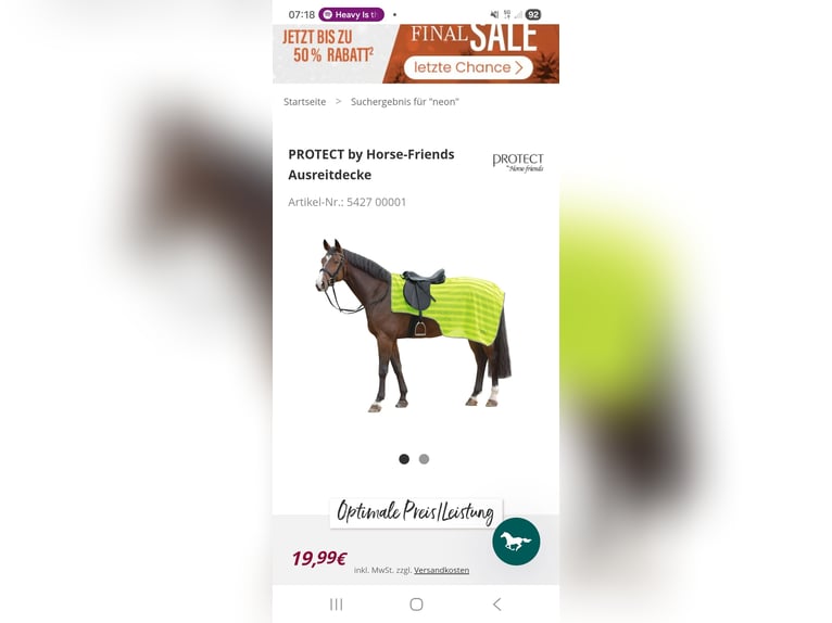 Ausreitdecke Fliegendecke