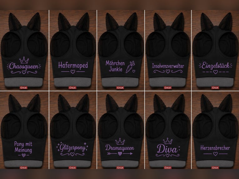 Personalisierte Fliegenmaske Fliegenschutz Fliegenhaube Wunschname