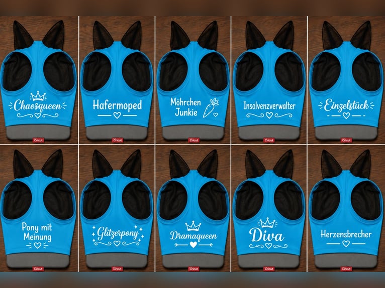Personalisierte Fliegenmaske Fliegenschutz Fliegenhaube Wunschname
