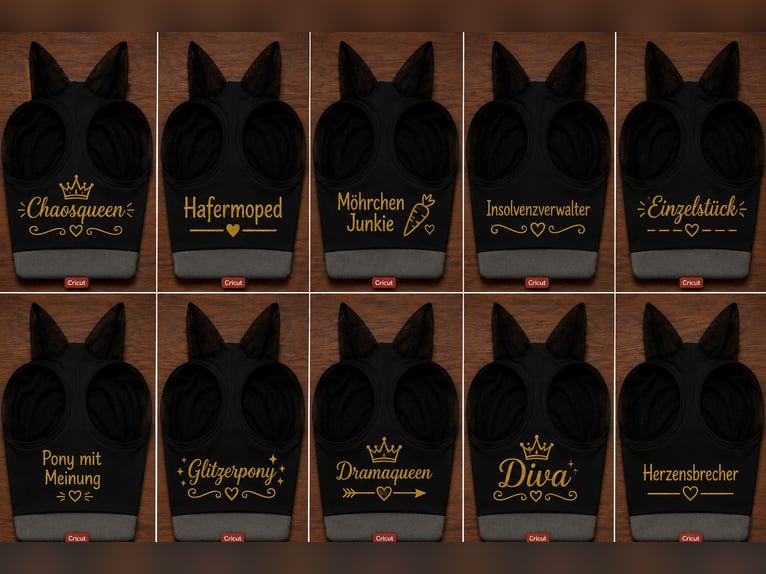 Personalisierte Fliegenmaske Fliegenschutz Fliegenhaube Wunschname