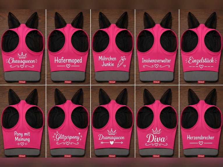 Personalisierte Fliegenmaske Fliegenschutz Fliegenhaube Wunschname