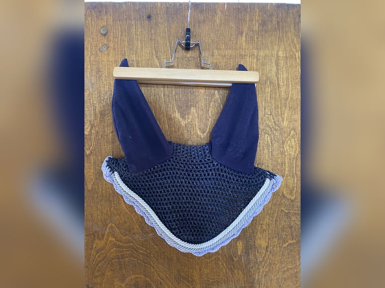 Fliegenhaube navy/dunkelblau mit Glitzer