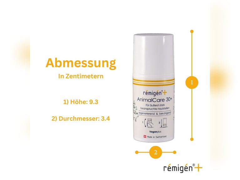 remigen+ AnimalCare 30+ | Lotion | Schweizer Hautpflege für Pferde | Wunden | Narben | Verletzungen