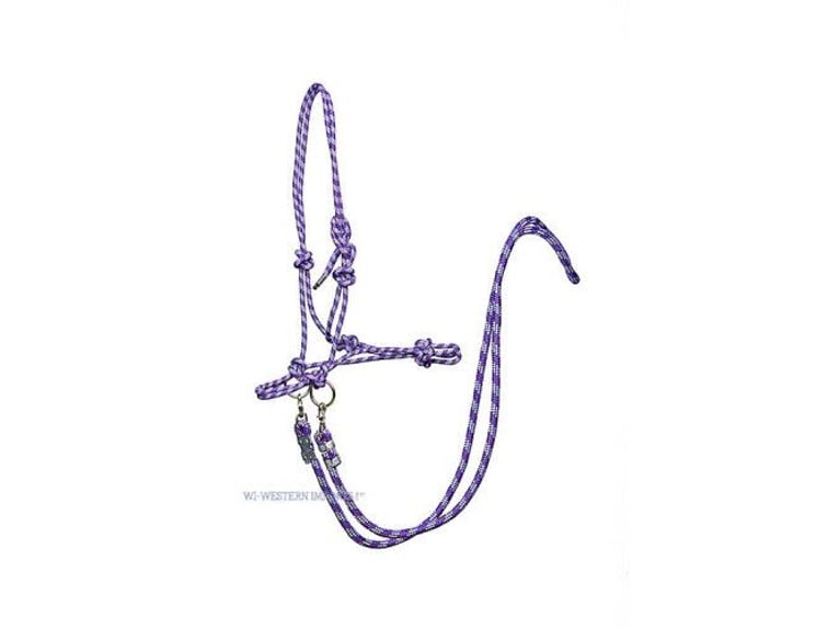 FREE RIDING Knotenhalfter mit Zügeln - PURPLE Knotenhalfter gebisslos UVP 39€