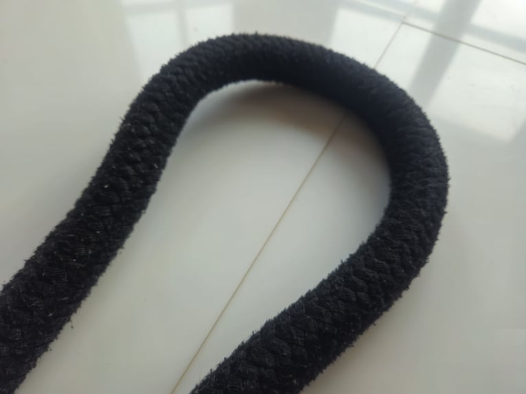 Jumbo Führstrick extra stabil aus Baumwolle, schwarz