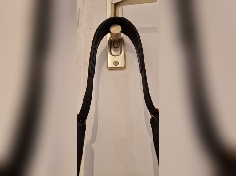 Kappzaum ohne Eisen WB Leder Schwarz Sidepull gebisslose Trense