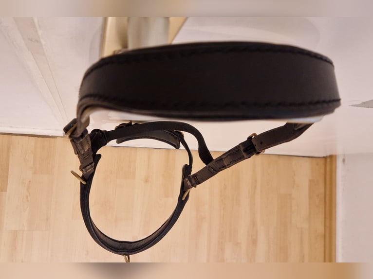 Kappzaum ohne Eisen WB Leder Schwarz Sidepull gebisslose Trense