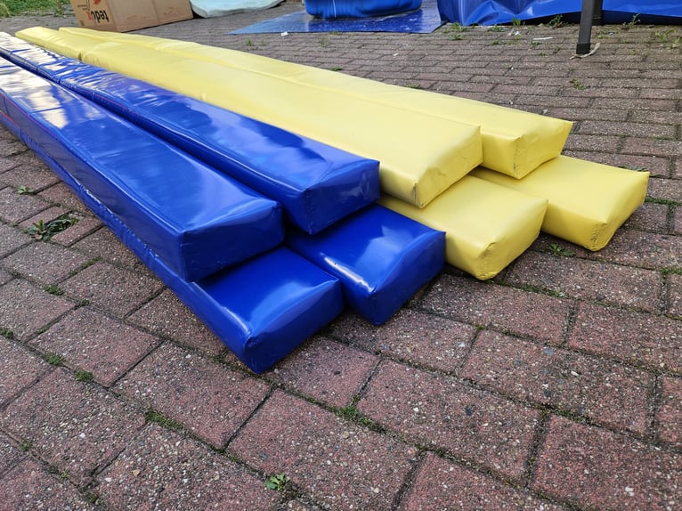 8x Schaumstoffstangen Dualgassen Bodenarbeit Pferdetraining Gassen Gelb Blau