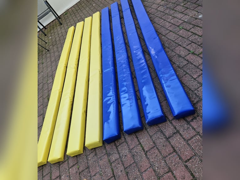 8x Schaumstoffstangen Dualgassen Bodenarbeit Pferdetraining Gassen Gelb Blau
