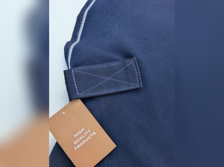 Absolute Rarität: High Quality Fleece Abschwitzdecke mit Halsteil Navy (Limitiert / Nicht im Handel