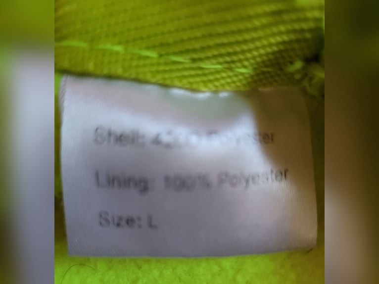 gelb leuchtende gefütterte Reflektionsdecke / Ausreitdecke / Nierendecke - L