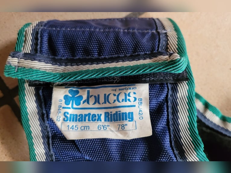 blaue gefütterte BUCAS Smartex Riding Nierendecke / Ausreitdecke