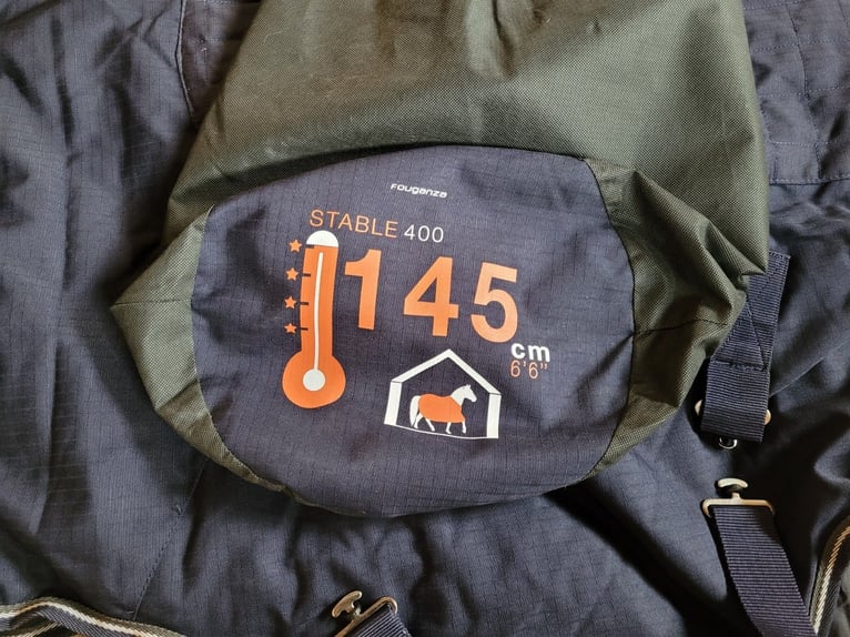 dunkelblaue Stalldecke - Größe 145 cm - Stable 400 - NEU/OVP