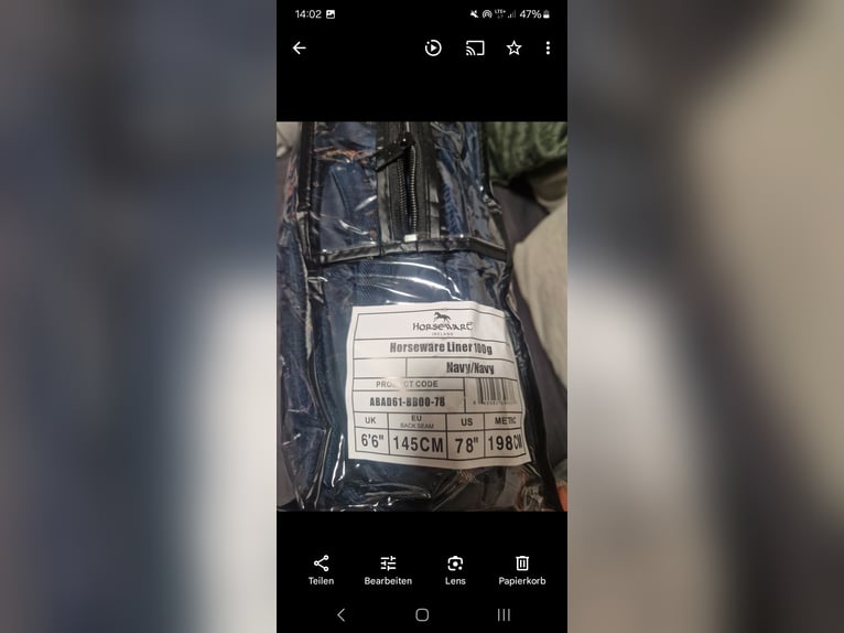 Neu Horseware Liner 100g 145cm